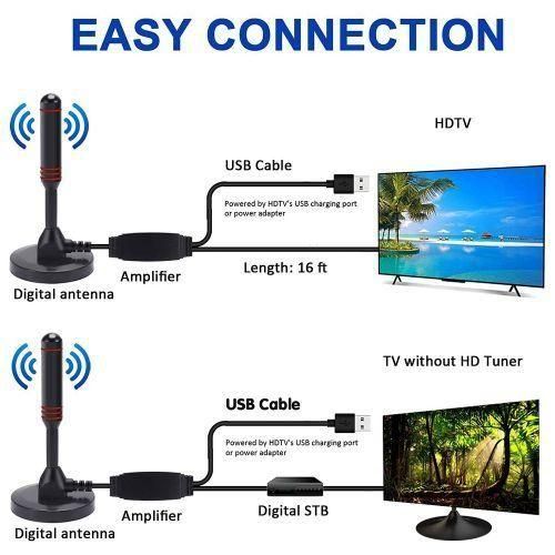 Smart HDTV 4K 1080p Terrestrial Wave Digital TV Signal Amplifier Indoor Satellite TV Receiver Free
Indoor TV Antenna Amplifier Satellite Digital Freeview
Digital TV Ariel, FREE CABLE, FREE CONNECTOR