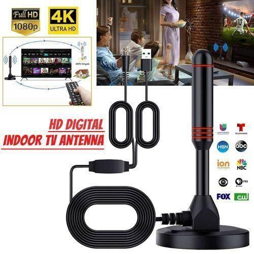 Upgraded Digital TV Indoor Aerial/Antenna HDTV Signal Amplifier 4K 1080P Long Range 360 Degree Receive Digital