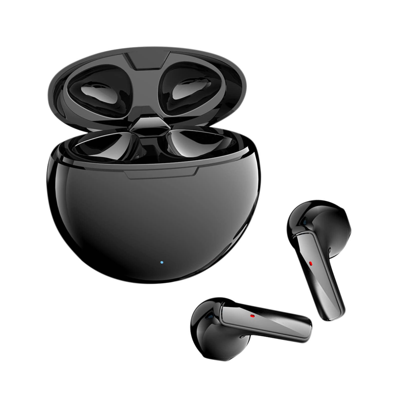 UPHUI Bluetooth 5.3 in-ear Headphones Wireless Mini Earbuds, Stereo Sound Earphones with Charging Case, Light Weight Headset for Room Travel Camping Office Work or Outdoor Sports, Black
