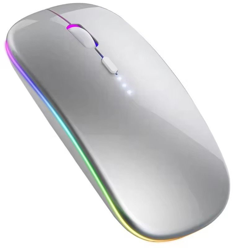 UPHUI Dual-mode gaming mouse with battery display Bluetooth wireless mouse Rechargeable silent luminous mouse suitable for tablets and computers