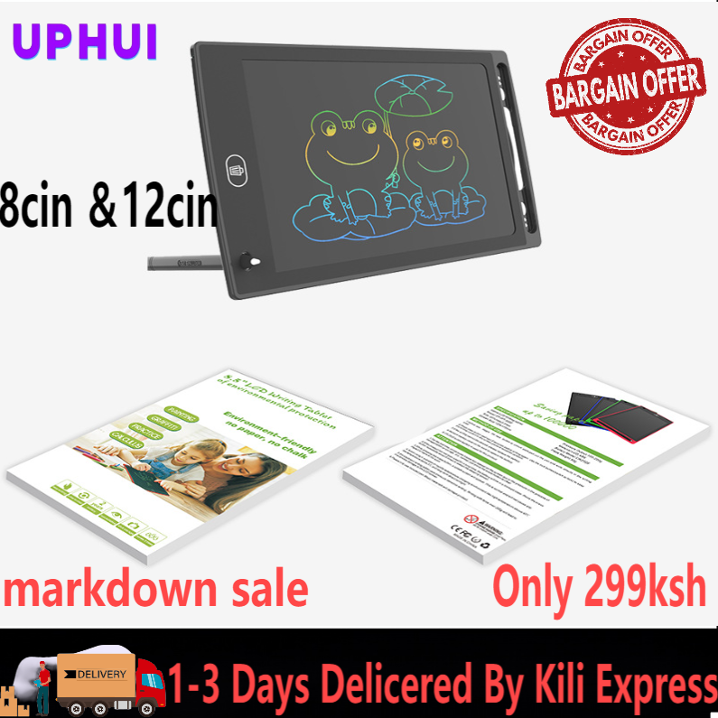 UPHUI 12/8-inch LCD drawing board electronic writing board + pen children's toys student drawing tools electronic writing board educational toys digital graphics erasable and reusable