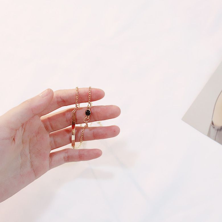 UPHUI Bracelet design wrapped double layered wearing personality elegant simple fashion bracelet double layered design geometric bracelet temperament female Daily wearing, students