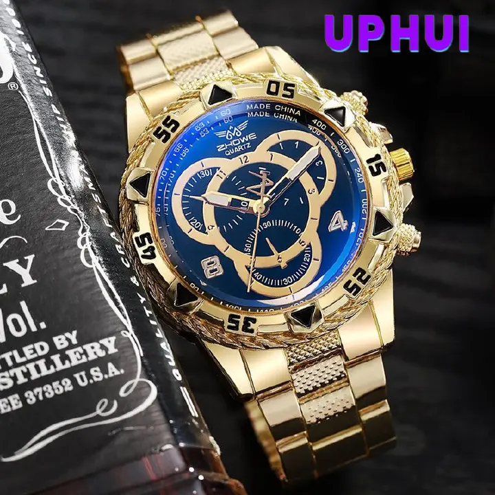 Stainless Steel Strap Men's Watch Imitation Quartz Calendar High-quality Gift Box Exquisite Watch Waterproof Fashion Watch With Calendar Function Can Give Gifts Photography Props Daily Wear