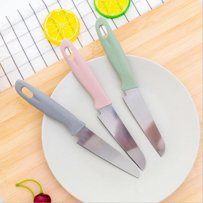 UPHUI Paring Cutter Fruit Melon Vegetables Cutter Portable Versatile Kitchen Cutter with Sleeve for Kitchen Home Use Stainless Steel (GREEN)
