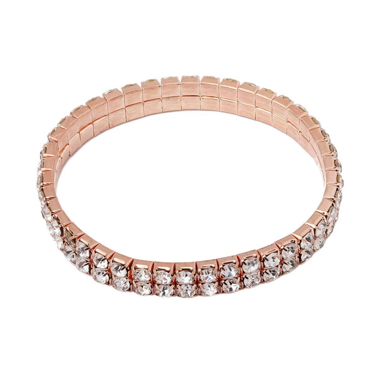 UPHUI 2Pcs Women's Watch Full Diamond Bracelet Set Starry Sky Leather Strap Quartz Watch Women's Fashion Business Wristwatch