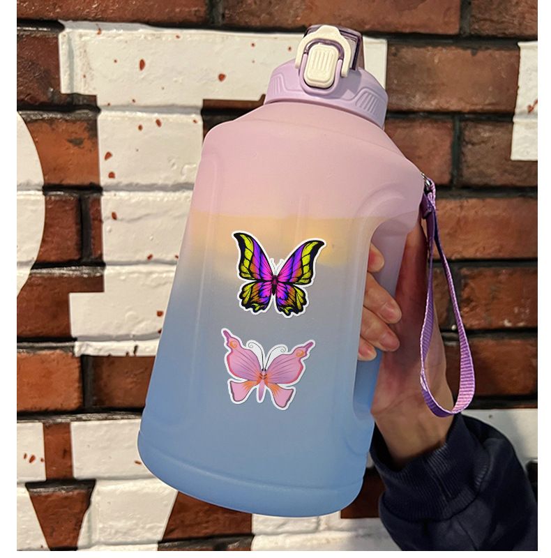 UPHUI 50PCS  Stylish Universal DIY Butterfly Stickers Boho Graffiti Stickers for DIY Luggage Laptops Skateboards Motorcycle Bikes Suitcase Decals Graffiti Stickers