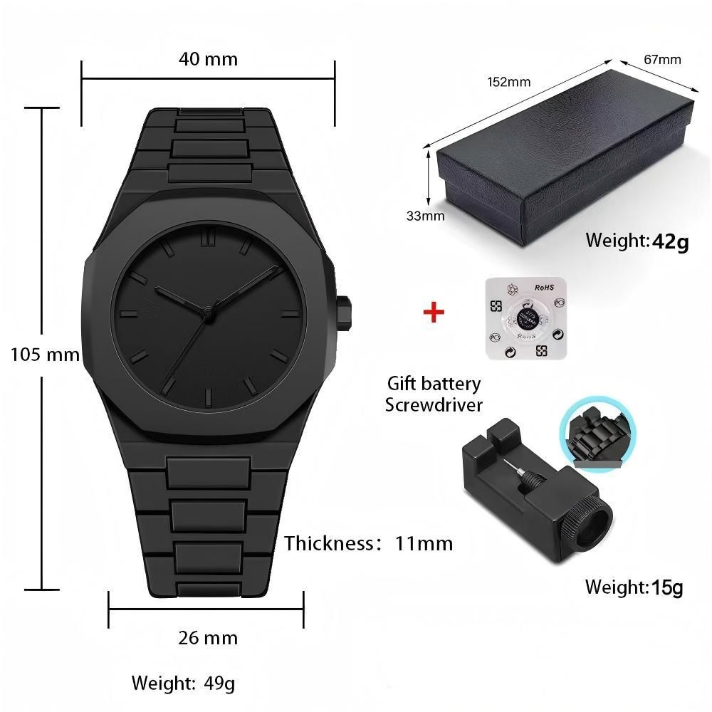 Modern Arabic Numeral Watch With Polycarbonate Band Octagonal Case Analogue Display For Man Wear It Daily Or Give Gifts To Friends