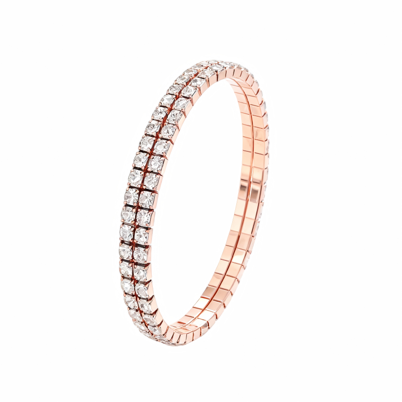 Ladies'Watch Square Inlaid Diamond Steel Strap Ring Necklace Earrings Double Row Full Diamond Bracelet Set Exquisite Elite Elegant Ladies' Casual Diamond Quartz Watch Jewelry Set For Gift Daily Wear