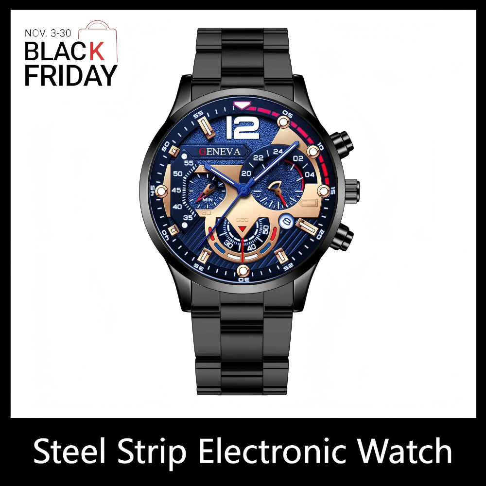 Men Watches Fashion Sport Men's Stainless Steel Case Steel Band Quartz Analog Wrist Watch