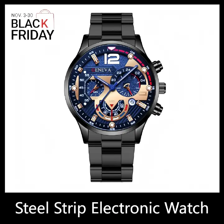 Men Watches Fashion Sport Men's Stainless Steel Case Steel Band Quartz Analog Wrist Watch