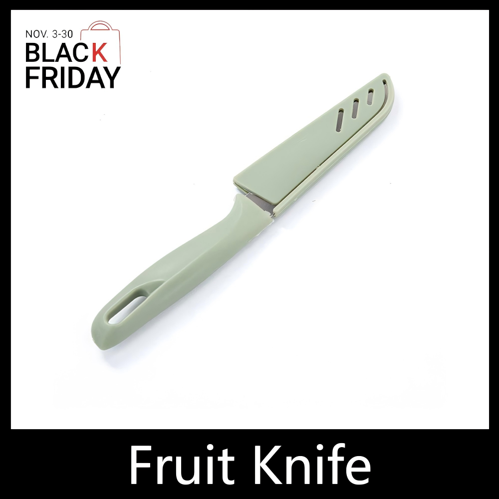 UPHUI Paring Cutter Fruit Melon Vegetables Cutter Portable Versatile Kitchen Cutter with Sleeve for Kitchen Home Use Stainless Steel (GREEN)