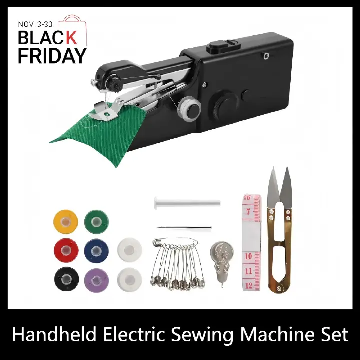 UPHUI Sewing Machine Mini Household Items Handheld Sewing Convenient Needle Work Manual Sewing Machine Quick Sewing Needle Clothes Fabric Home Electric Sewing Machine Convenient