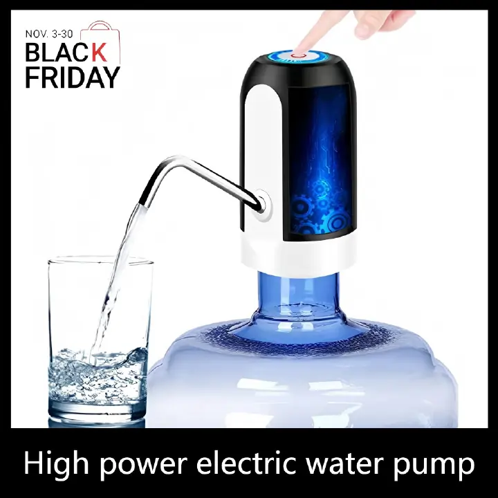 UPHUI Water Extractor Automatic Water Bottle Pump USB Rechargeable Electric Water Bottle Filler Dispenser Portable Universal Water Bottle Pump with Switch for Home Kitchen Office Camping
