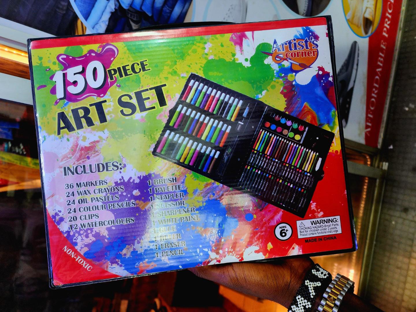 150 Pcs Colored Pencil Crayon Watercolors, Painting Art Marker Pens Kid Gifts