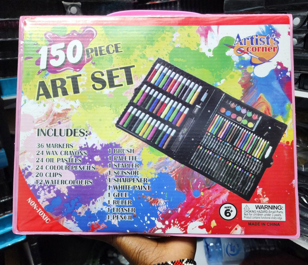 150 Pcs Colored Pencil Crayon Watercolors, Painting Art Marker Pens Kid Gifts