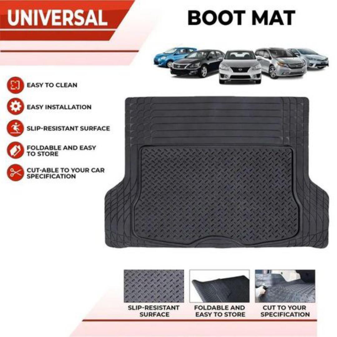 Universal Car Boot Liner Mat Heavy Duty Rubber Non Slip