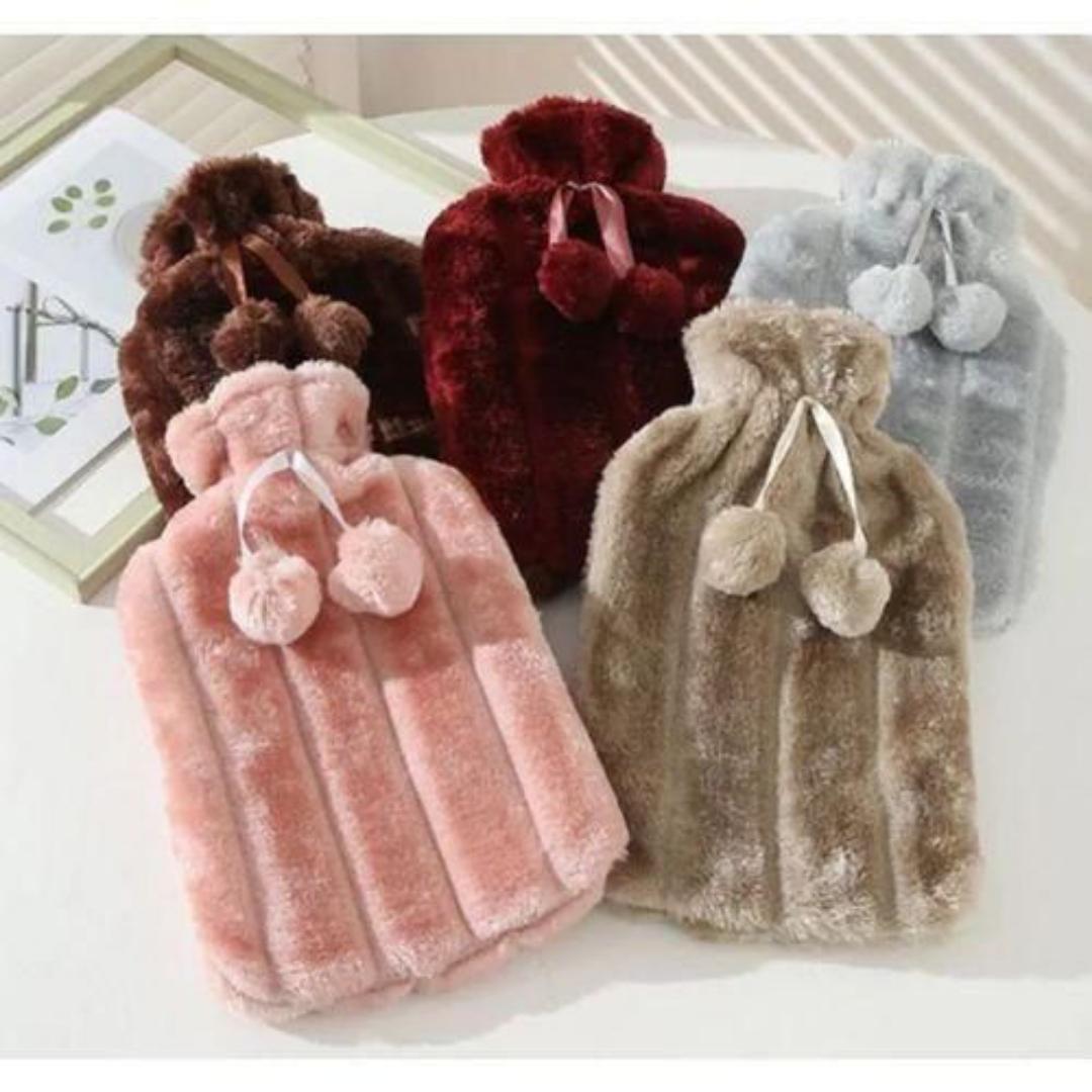 2L Soft Faux Fur Hot Water Bottle Bag Heat Therapy