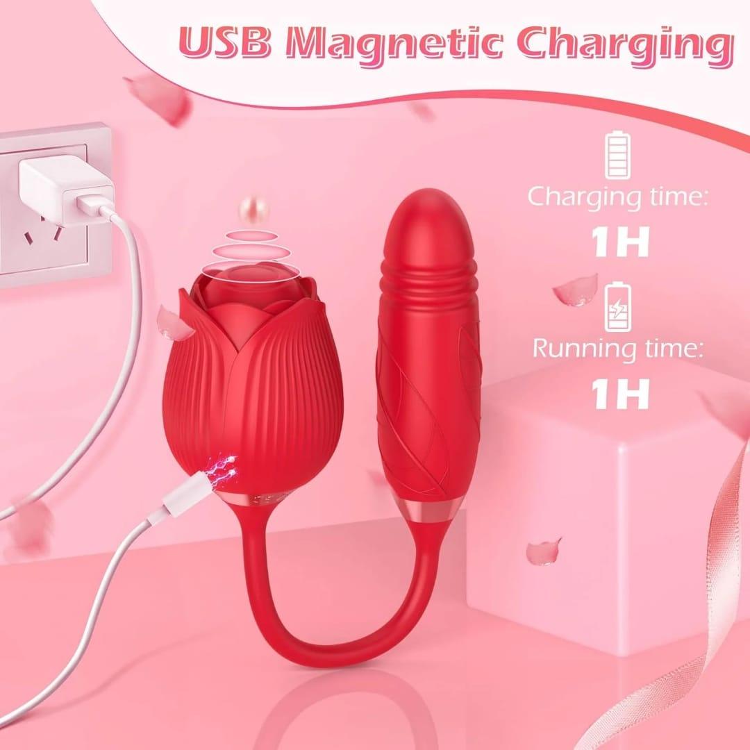 Double Rose toy vibrator stimulation - image 3