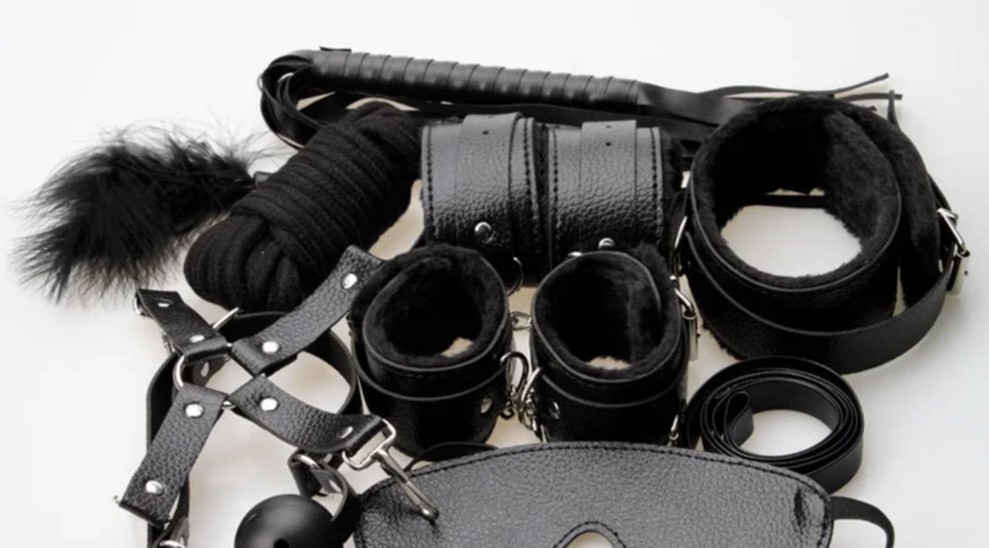 10pcs Pack Bondage Restraints BDSM Adult Sex Toys PU Leather Fetish Set Role Play Bed Game Handcuffs Mouth Ball Gag Foreplay Gift for Women Men Couples - image 22