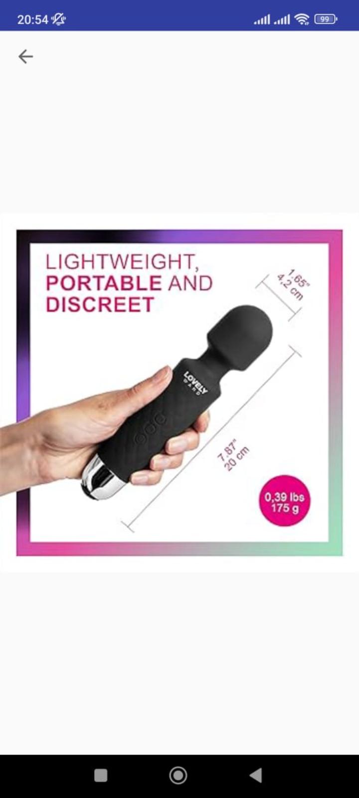 20 Modes - 8 Speed Powerful Rechargeable Magic Wand Cli_t Massager Dildo Vibrator Sex Toys For Women