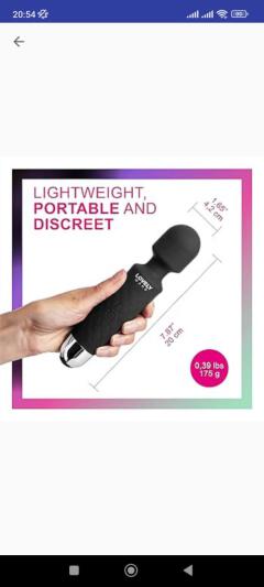 20 Modes - 8 Speed Powerful Rechargeable Magic Wand Cli_t Massager Dildo Vibrator Sex Toys For Women