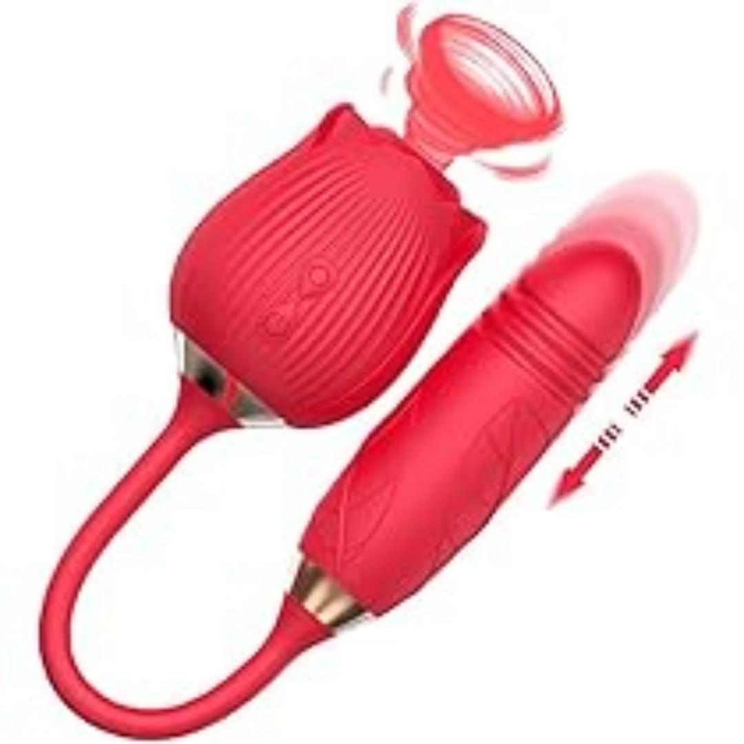 2 in 1 sunction rose toy vibrator - image 2