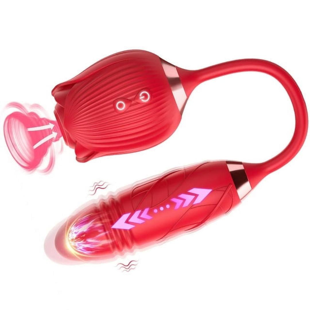 2 in 1 sunction rose toy vibrator - image 4