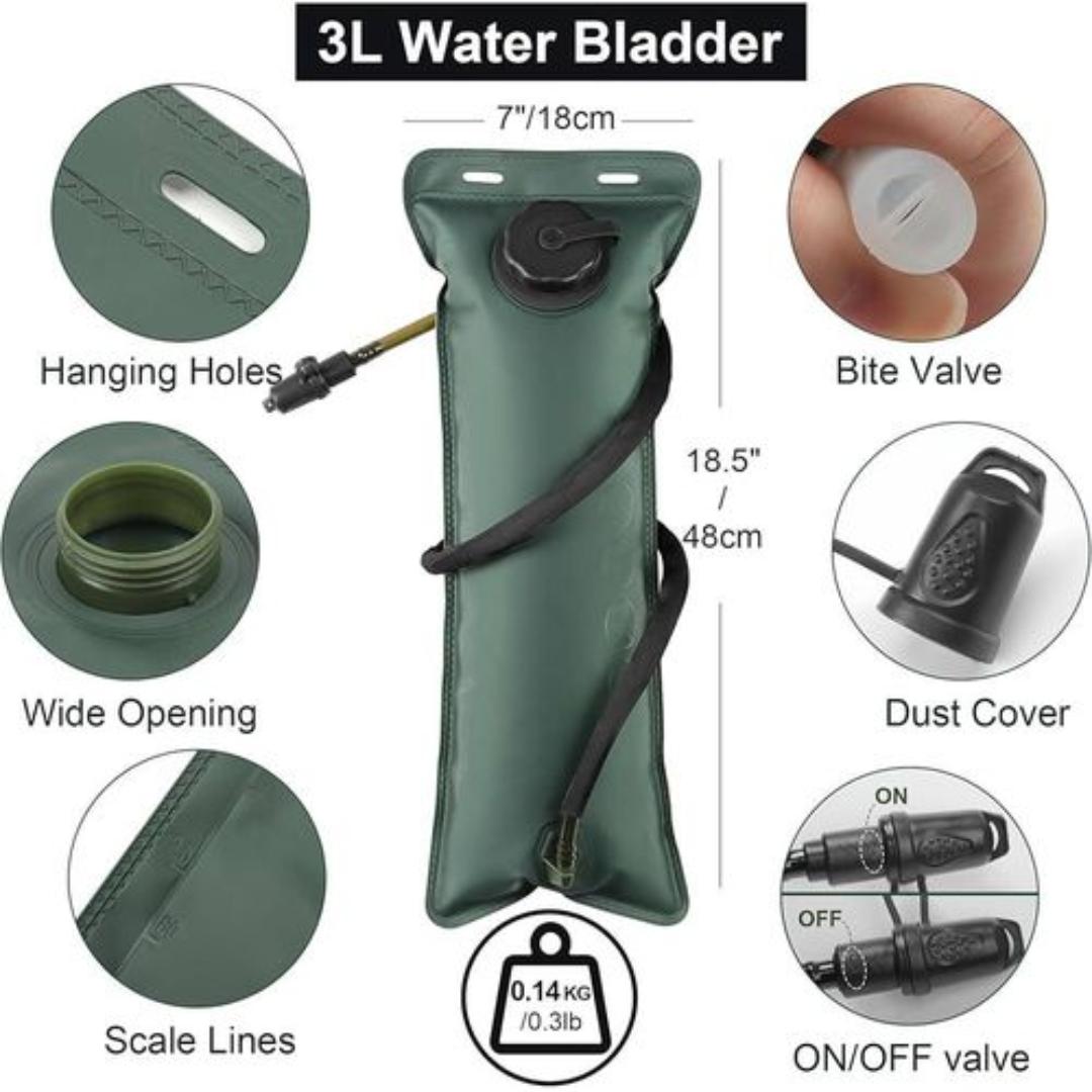 Hydration water bladder reservoir