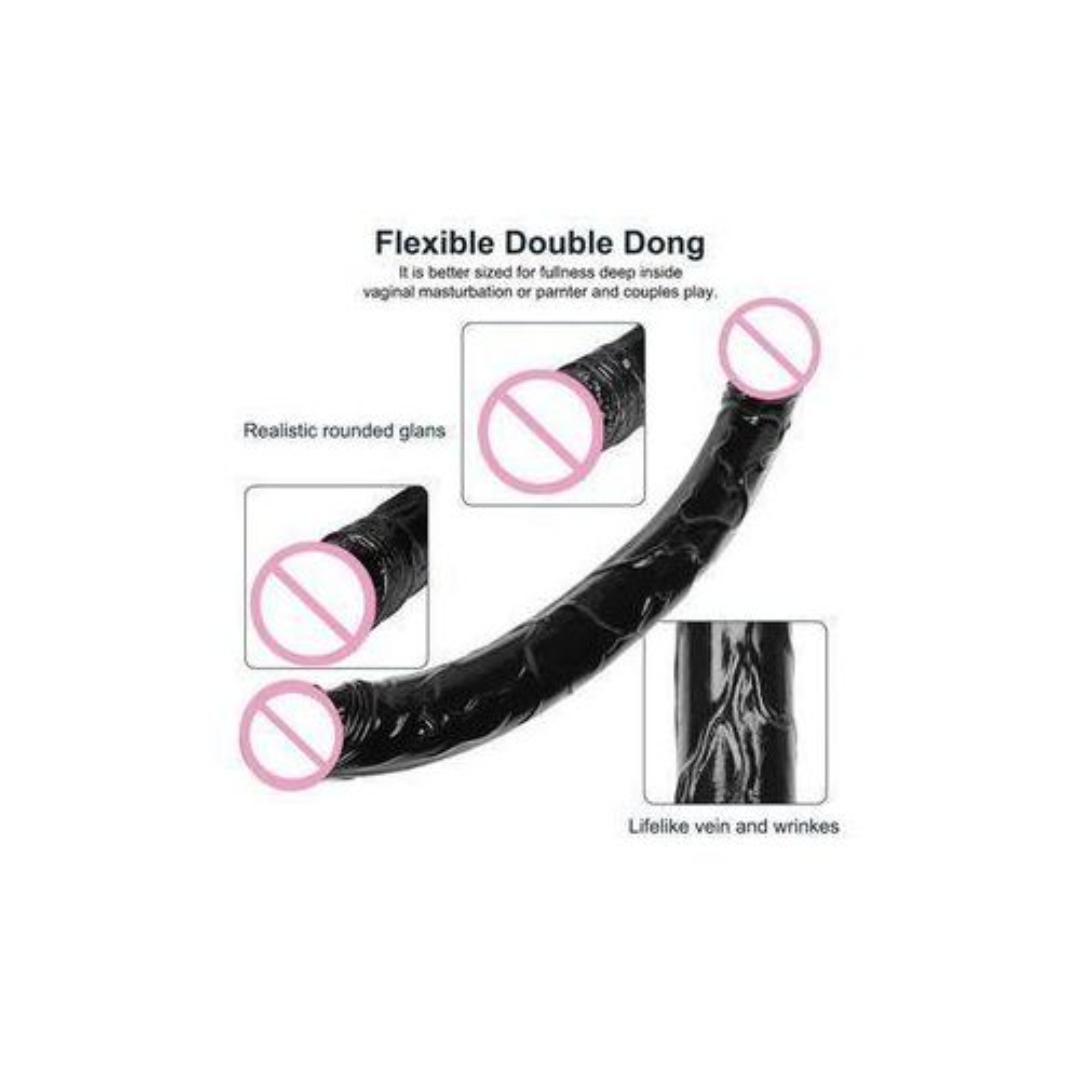 18 Inches Double Sided Long Dildo Crystal Jellies Realistic Extra Plus Dong Dual Penetration Anal Plug Adult Sex Toy for Lesbian Women Couple

 Variation