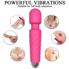 20 Modes - 8 Speed Powerful Rechargeable Magic Wand Cli_t Massager Dildo Vibrator Sex Toys For Women