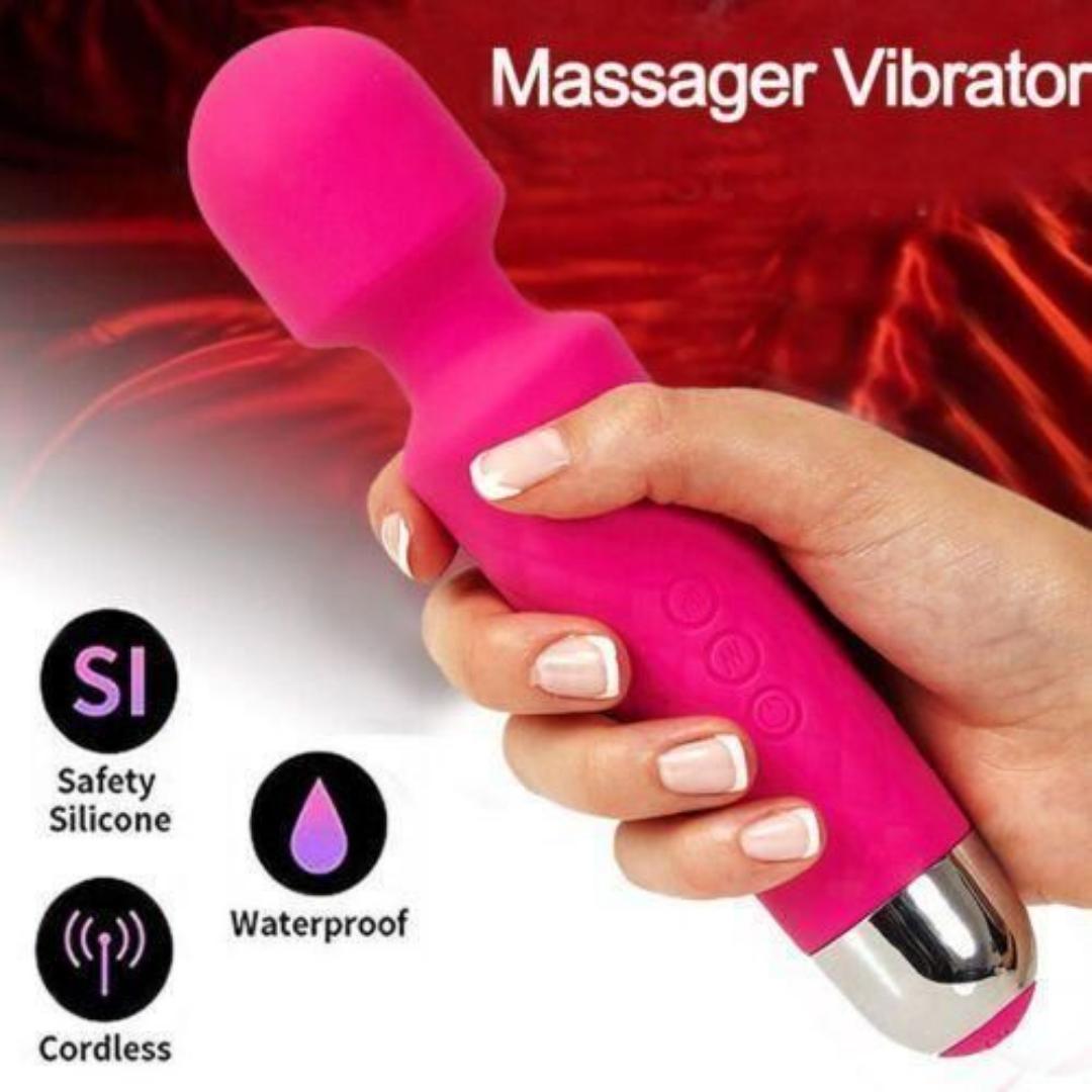 20 Modes - 8 Speed Powerful Rechargeable Magic Wand Cli_t Massager Dildo Vibrator Sex Toys For Women