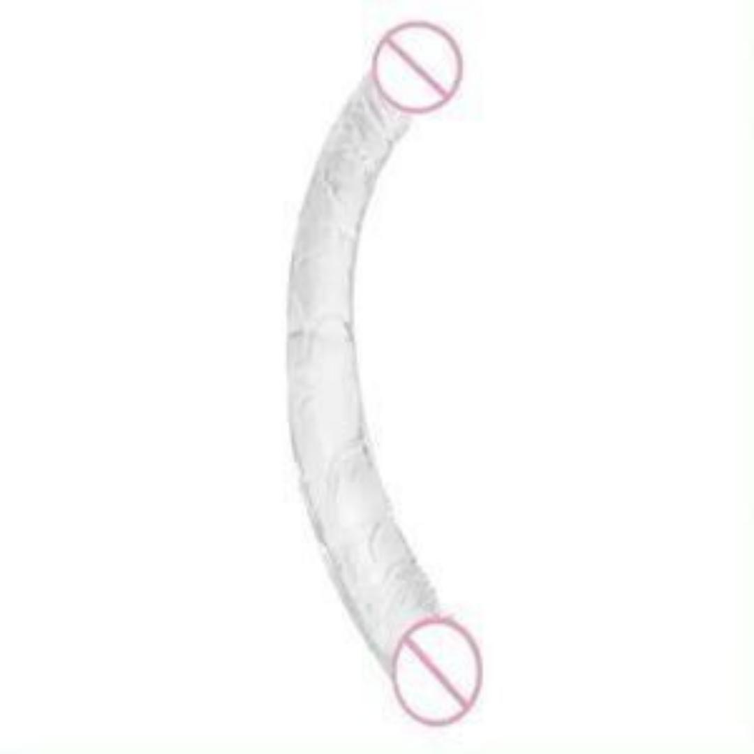 18 Inches Double Sided Long Dildo Crystal Jellies Realistic Extra Plus Dong Dual Penetration Anal Plug Adult Sex Toy for Women Couple