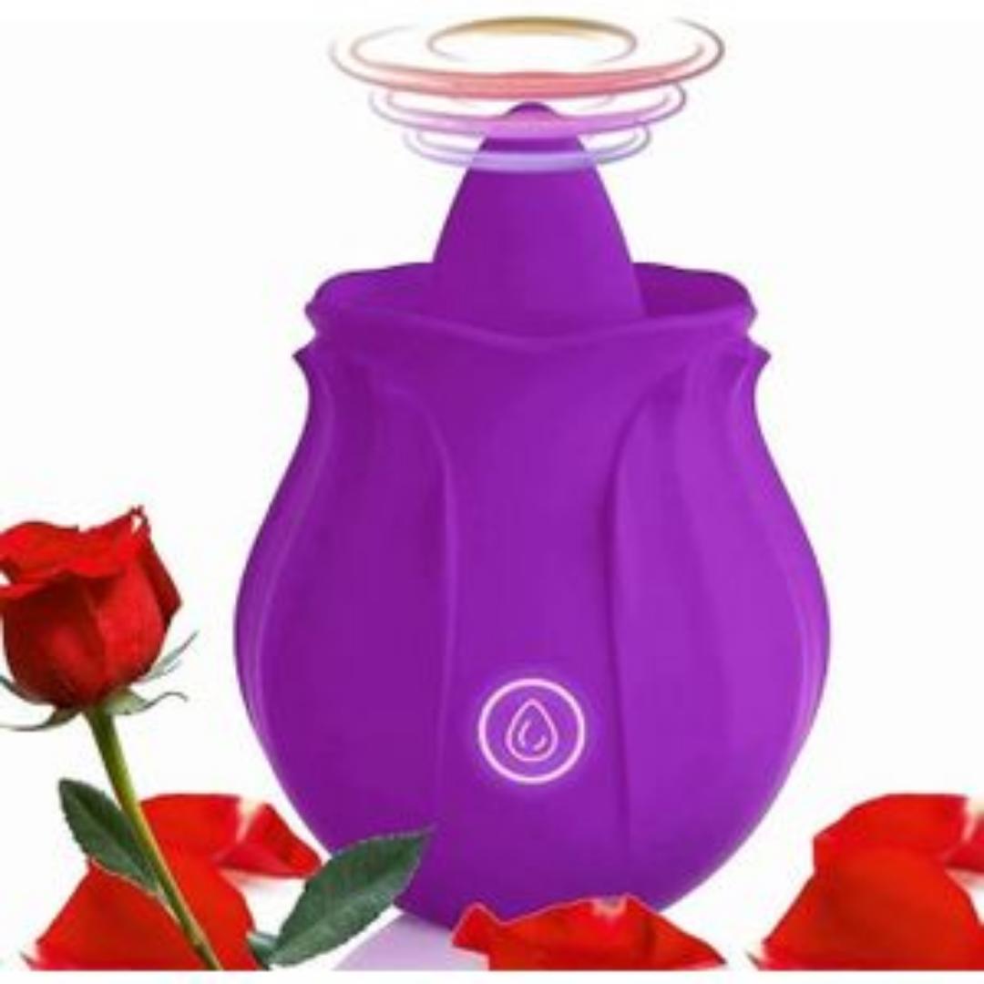 Portable Rose Sucking Vibrator Strong Shock Teasing LICKER Sex Toy For Women - image 7