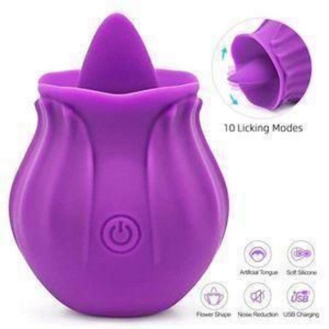 Portable Rose Sucking Vibrator Strong Shock Teasing LICKER Sex Toy For Women - image 8