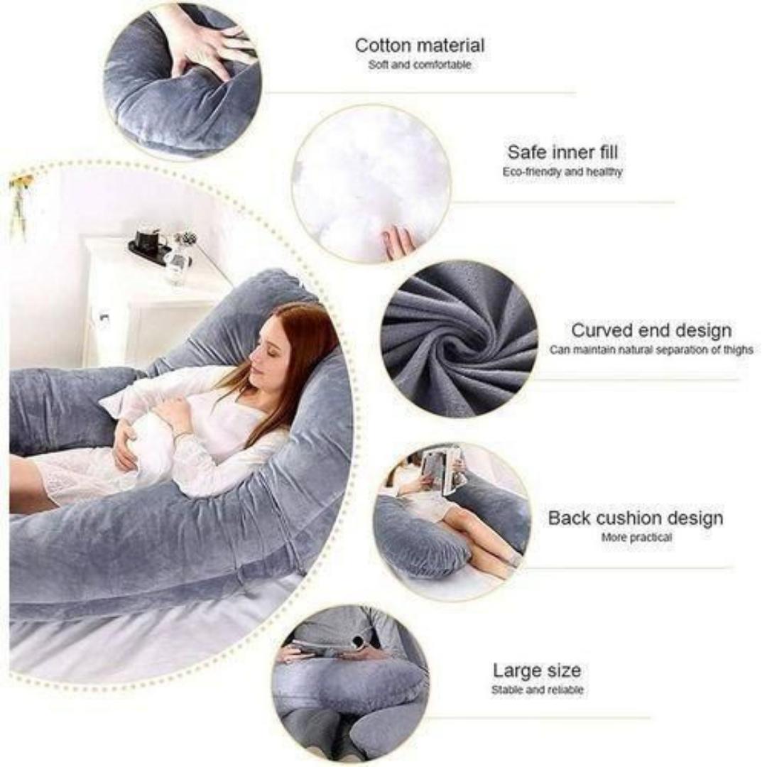 Imported Velvet U Shape Pregnancy Pillow