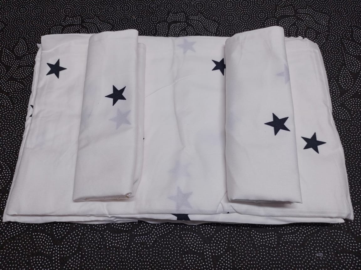 4 pc Cotton  Bedsheets 
2 pcs bedsheets 
2 pcs pillow cases