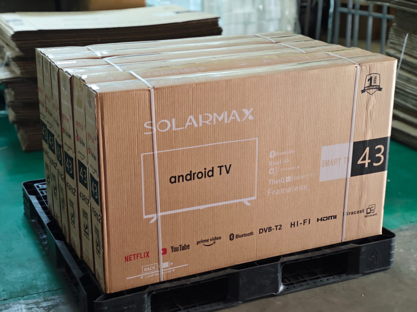 Solarmax 43 inches smart android digital frameless tv