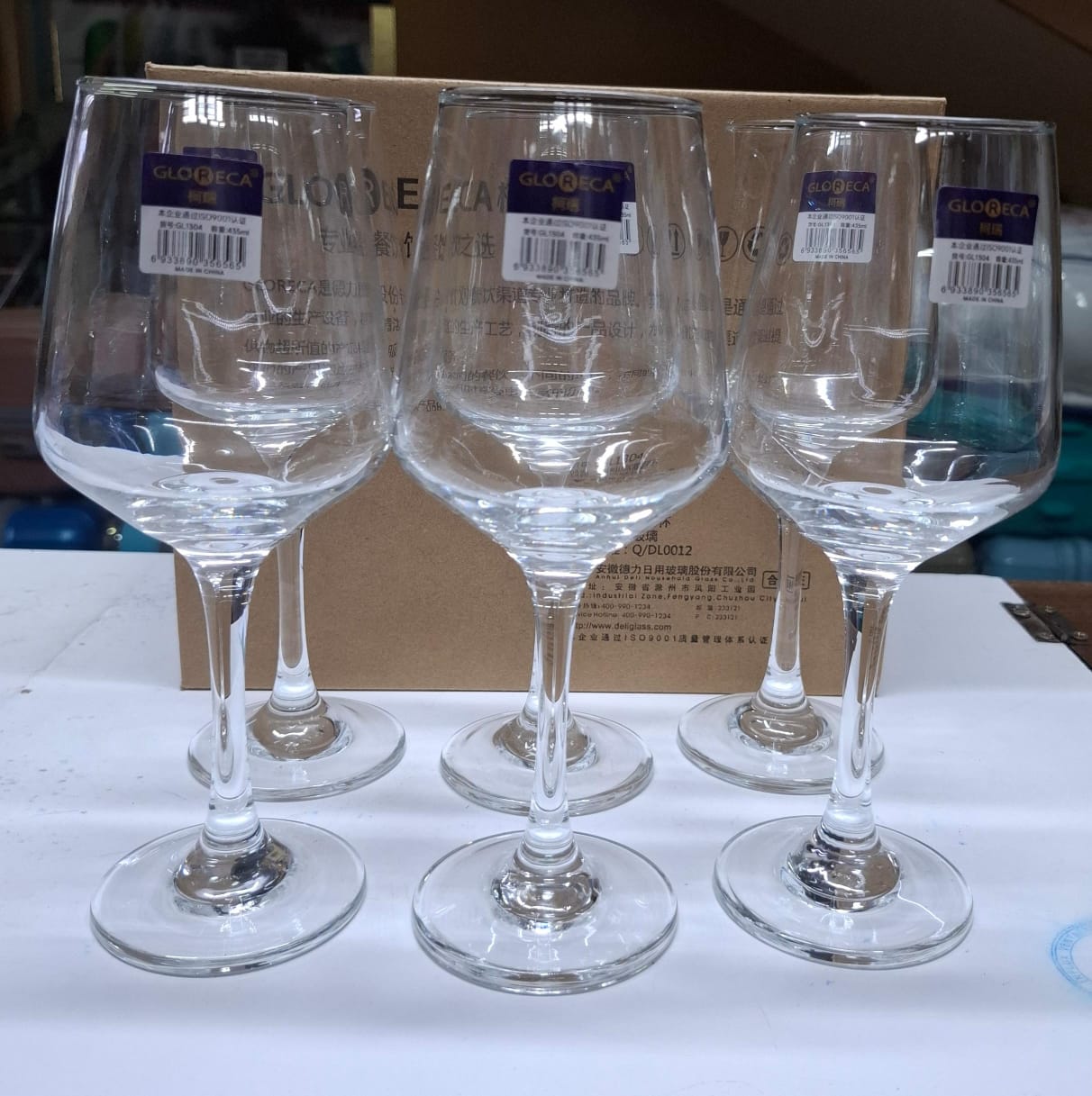 [ IMPROVE YOUR DRINKING STYLE 🤩🤩✨ !!! ] 6 pc size 435ml Classy Stylish Affordable Very High Quality and Fancy Kitchen  wine glasses  Desiring To Serve The Best Experience