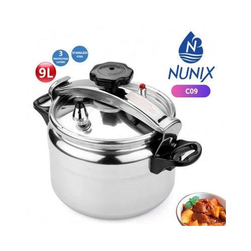 🍲 Nunix Manual Pressure Cooker (1pcs) ✨ Large 9L capacity 💯 Fast cooking for stews, beans & family meals ⚡ Energy-saving kitchen must-have 🌟 Durable & reliable for daily use 🏡