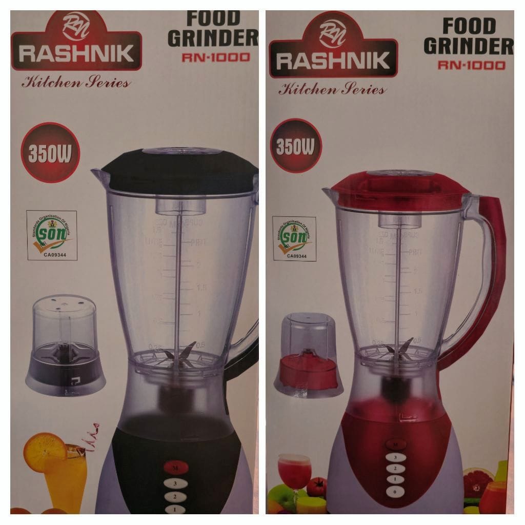 🥤 Rashnik Blender – Super Quality Electric Blender with Grinder | Durable & Powerful ✨ High-performance Rashnik blender with grinder – perfect for smoothies, juices, sauces & grinding dry foods.