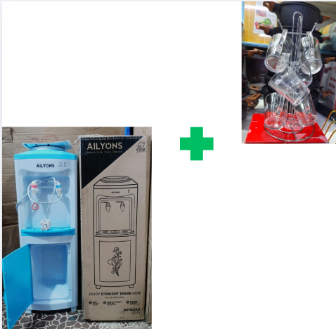 [ KILIMALL AMAZING OFFERS🤩🤩✨] 1 Pc Very High Quality Stylish and Luxurious Kitchen AILYONS dispenser hot & cold Affordable Price. Comes with a Free Set  blinkmax glasses