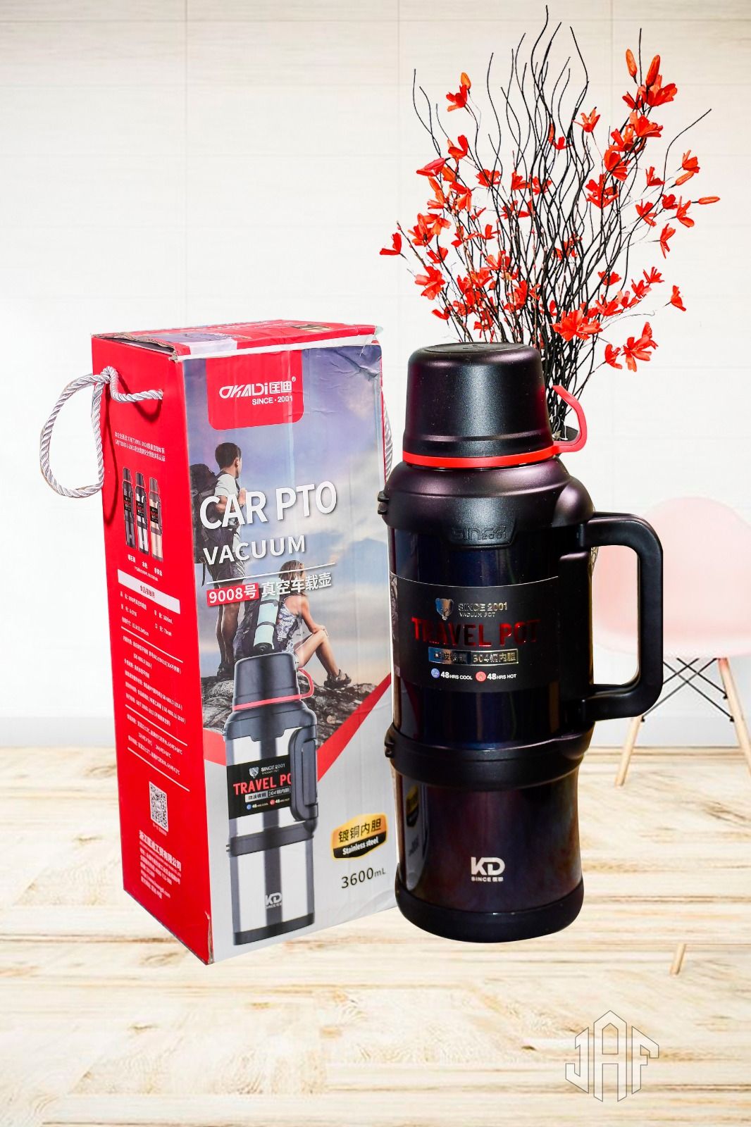 [ CLASSY NEW ARRIVALS🤩🤩✨!!! ] (EXPERIENCE LUXURY FOR LESS ❤) 1 Pc classy brand new very high quality stylish and fancy luxurious Kitchen Flask  3:6ltrs Carpto D at an afffordable price 👌🤩