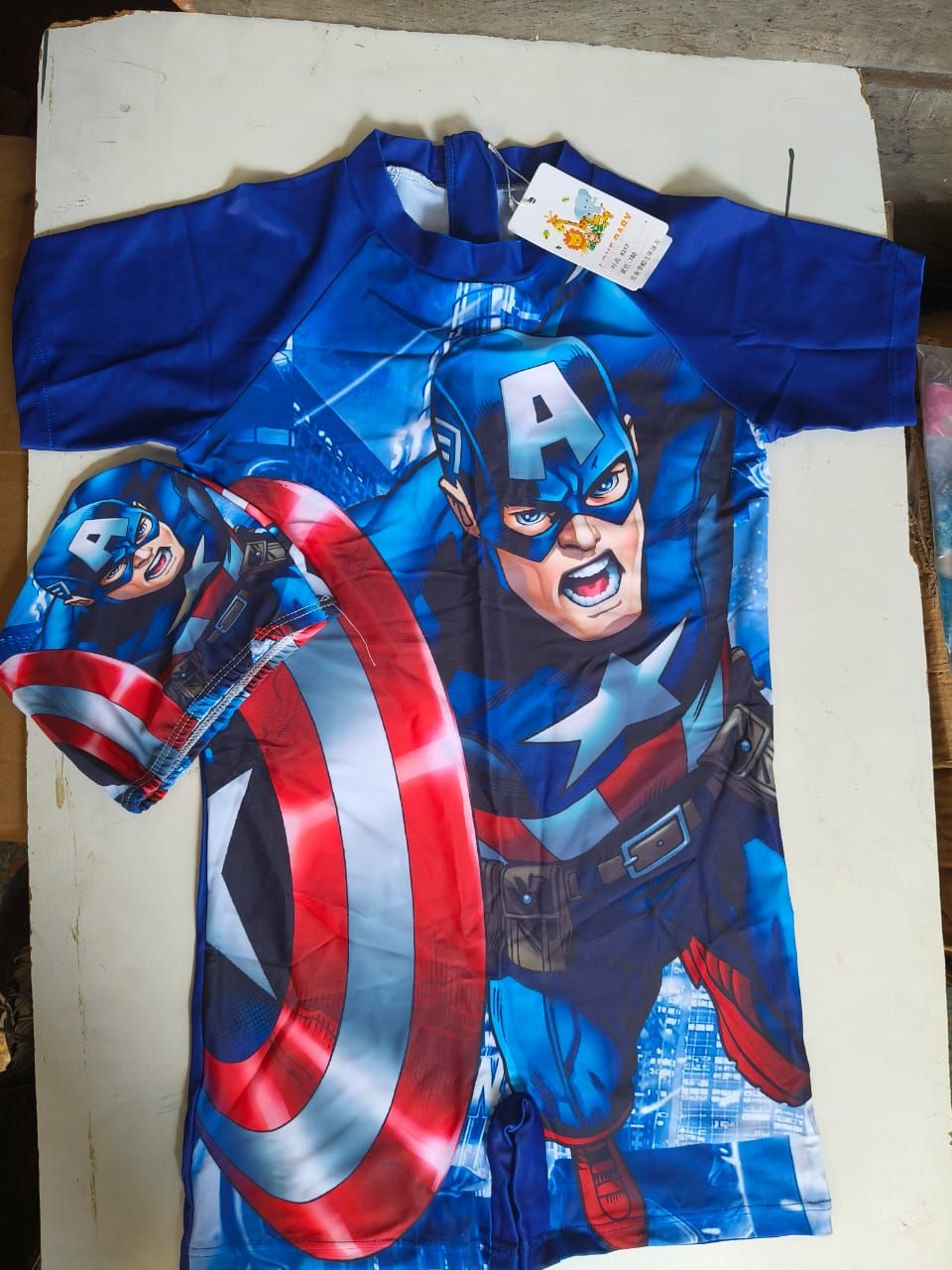 🔥 SPECIAL OFFER 🔥 1PC Kids Swimming Costume – Short Sleeve Top & Biker Shorts