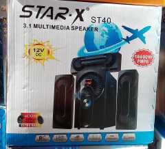 🚨 Ending Soon 🚨STAR X ST 40 3.1 MULTIMEDIA SPEAKER SYSTEM 🔊 Powerful Bass Bluetooth Subwoofer | USB AUX FM Home Theatre Sound