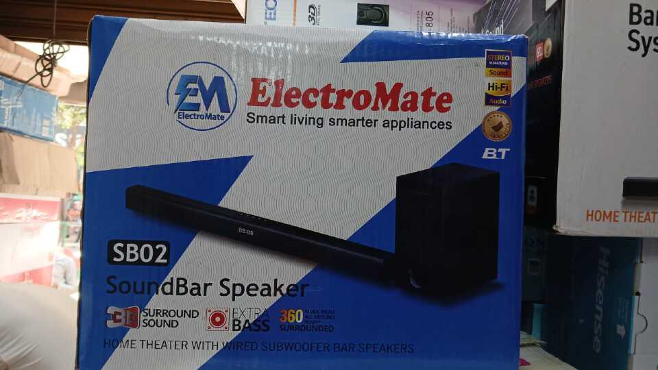 🏆 Best Value 🏆SB02 ELectromate Sound bar 🔊 Powerful Bass Bluetooth Subwoofer | USB AUX FM Home Theatre Sound
