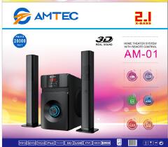 ⚡ Instant Offer ⚡AM 01 Amtec 2.1 Home Theater System 🔊 Powerful Bass Bluetooth Subwoofer | USB AUX FM Home Theatre Sound