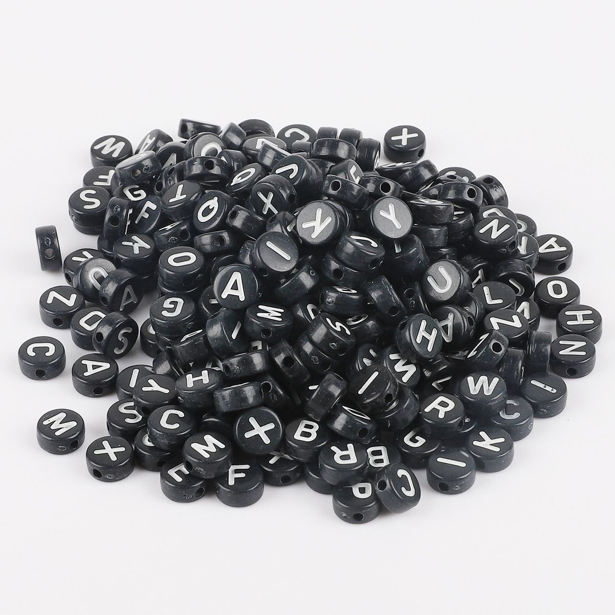 100PCS 4*7MM Acrylic Digital Flat Beaded Beaded Jewelry Accessories Handmade Pendant DIY Bracelet Necklace Material
