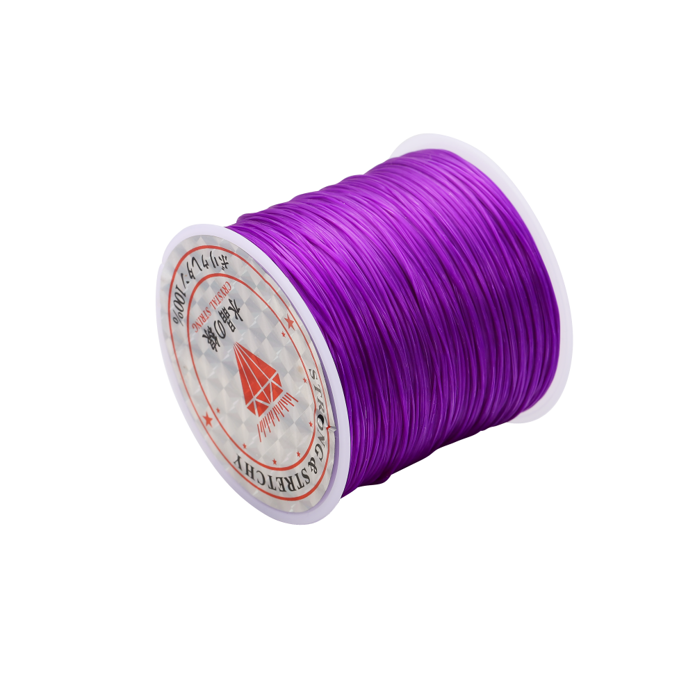 60Meters 0.7mm Elastic Thread Round Crystal Line Nylon Rubber Stretchy Cord Elastic Rope for Jewelry Making Beading Bracelet