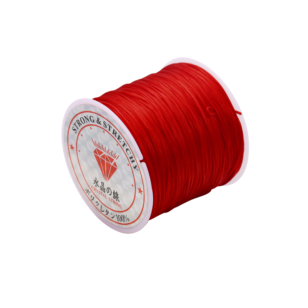 60Meters 0.7mm Elastic Thread Round Crystal Line Nylon Rubber Stretchy Cord Elastic Rope for Jewelry Making Beading Bracelet