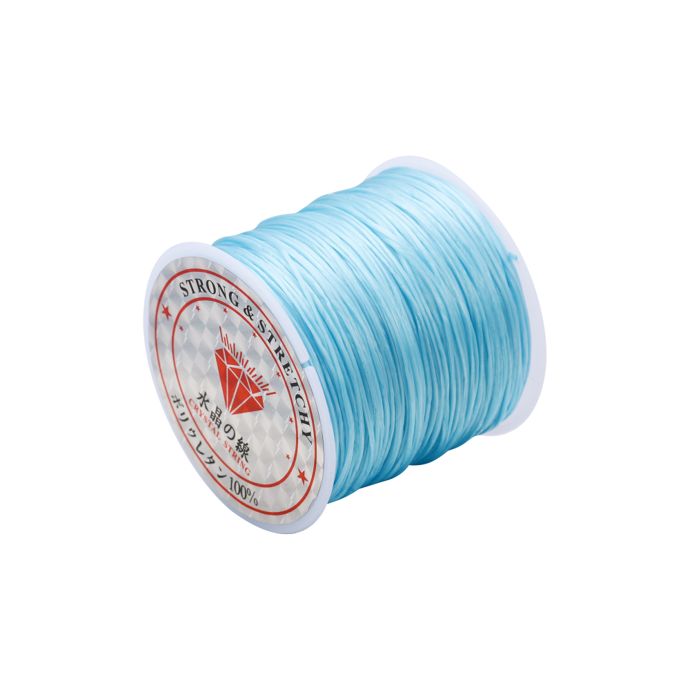 60Meters 0.7mm Elastic Thread Round Crystal Line Nylon Rubber Stretchy Cord Elastic Rope for Jewelry Making Beading Bracelet